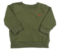 Khaki mikina s dinosaurom Next