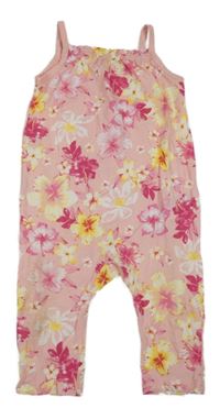 Světlerůžové bavlněné laclové květované kalhotyH&M