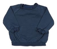 Tmavomodrá oversize mikina s klokankou M&S