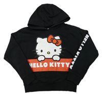 Černá oversize mikina s KItty a kapucí Sanrio