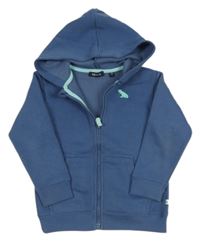 Tmavomodrá prepínaci mikina s dinosaurom a kapucňou BLUE SEVEN