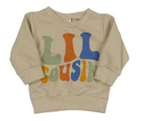 Svetlobéžová mikina s nápismi