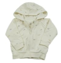 Smotanová prepínaci mikina s kvietkami a kapucňou PRIMARK