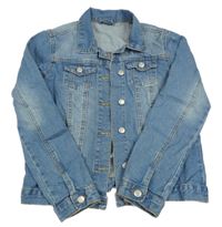 Modrá rifľová bunda s golierikom Y.F.K.