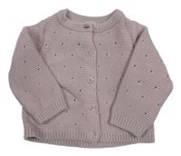 Lila perforovaný propínací svetr H&M