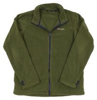 Khaki fleecová funkčná prepínaci mikina s logom berghaus