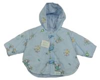 Nové - světlemodrý zateplený kabátek so zvieratkom a kapucňou Cuddles
