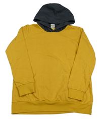 Okrová mikina s vreckom a kapucňou KIDS COLLECTION