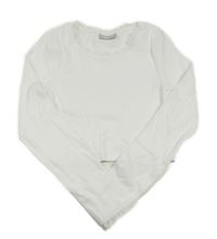 Biele rebrované crop tričko s čipkou Matalan