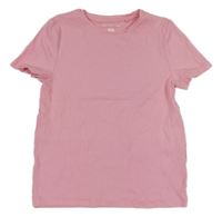 Růžové žebrované tričko F&F