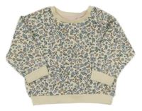 Smotanová mikina s kvietkami dymples