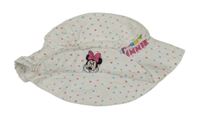 Biely plátenný klobúk s Minnie a farebnými srdiečkami Disney
