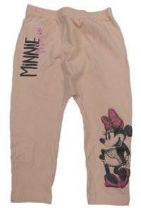Světlerůžové turecké legíny s Minnie Disney