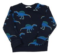 Tmavomodrá mikina s dinosaurami M&S