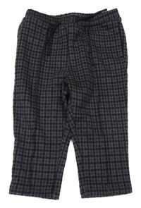 Tmavošedo/tmavomodro-čierne kockované nohavice H&M