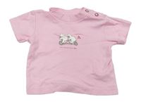 Ružové tričko s medvedíkmi