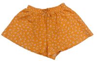 Oranžové kvetované sukňové kraťasy zn. Matalan