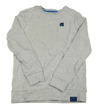 Nové - Šedá melírovaná žebrovaná mikina s nášivkou F&F