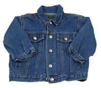 Modrá rifľová bunda