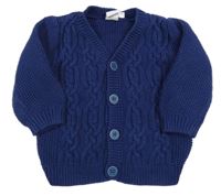 Tmavomodrý propínací svetr Miniclub