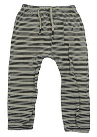 Béžovo-černé pruhované tepláky Topomini