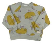 Svetlozelená mikina s vtáčky Zara