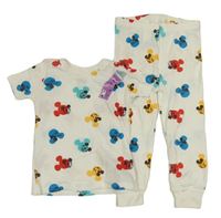 Nové - Smetanové pyžamo s Mickeym Primark