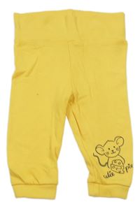 Horčicové ľahké tepláky s myškou Lupilu