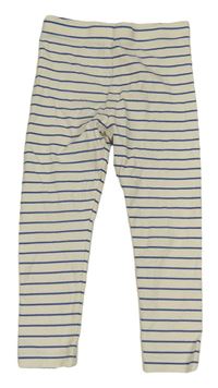 Smetanovo-modré pruhované legíny George