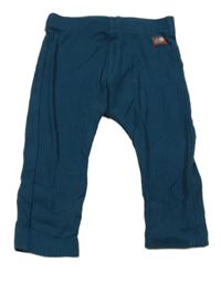 Petrolejové rebrované ľahké tepláky s jezevcem Nutmeg