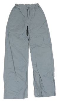 Modré plátenné nohavice