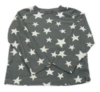 Tmavošedé pyžamové triko s hvězdami F&F