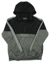 Černo-khaki sportovní mikina s kapucí McKenzie