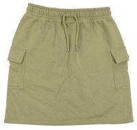 Khaki tepláková cargo sukňa River Island