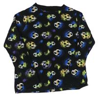 Černé pyžamové triko s barevnými míči F&F