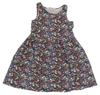 Čierno-farebné kvetované šaty H&M