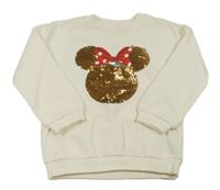 Smotanová mikina s Minnie z flitrů zn. Disney