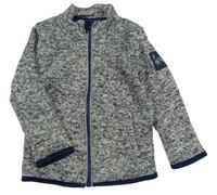 Tmavosivá pletená thermo prepínaci mikina