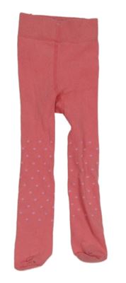 Ružové bodkovaná é pančuchy