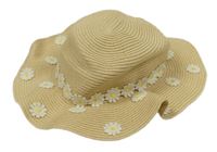 Smetanový slamák s květinami Monsoon