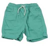 Zelené plátěné kraťasy Tu