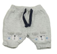 Šedé melírované tepláky s medvědy Primark