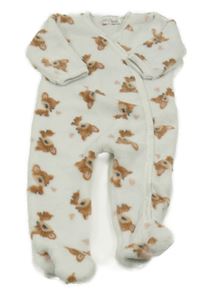 Biely chlpatý overal s koloušky Ergee