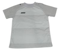 Bílo-šedé pruhované sportovní tričko Jako