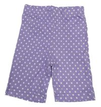 Fialové bodkovaná é kraťasy