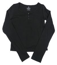 Čierne crop tričko H&M