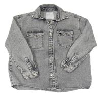 Šedá melírovaná riflová bunda s kapsami Denim Co.