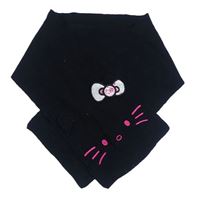 Černá šála s čumákem - Hello Kitty Sanrio