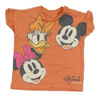 Korálové tričko s Mickeym a Minnnie a Daisy George