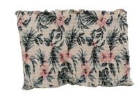 Svetloružový kvetovaný bandeau top so zabičkováním New Look
